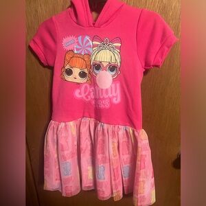 LOL Surprise! Hooded Pink Fleece Dress Size Medium (7/8)